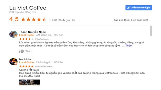 Đánh giá Là Việt Coffee Đà Lạt