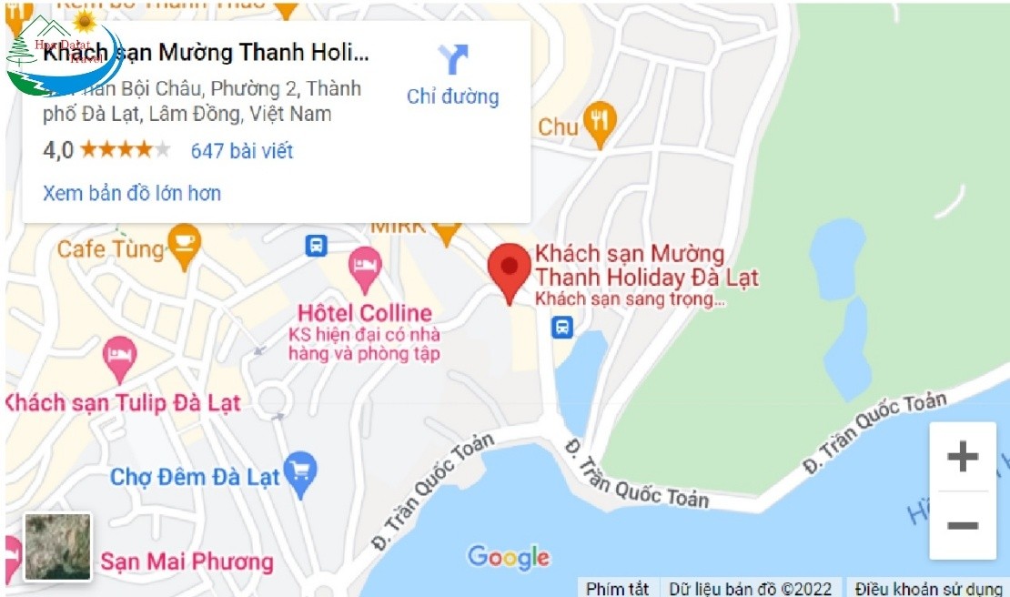 Hướng dẫn di chuyển tới Khách sạn Mường Thanh Holiday
