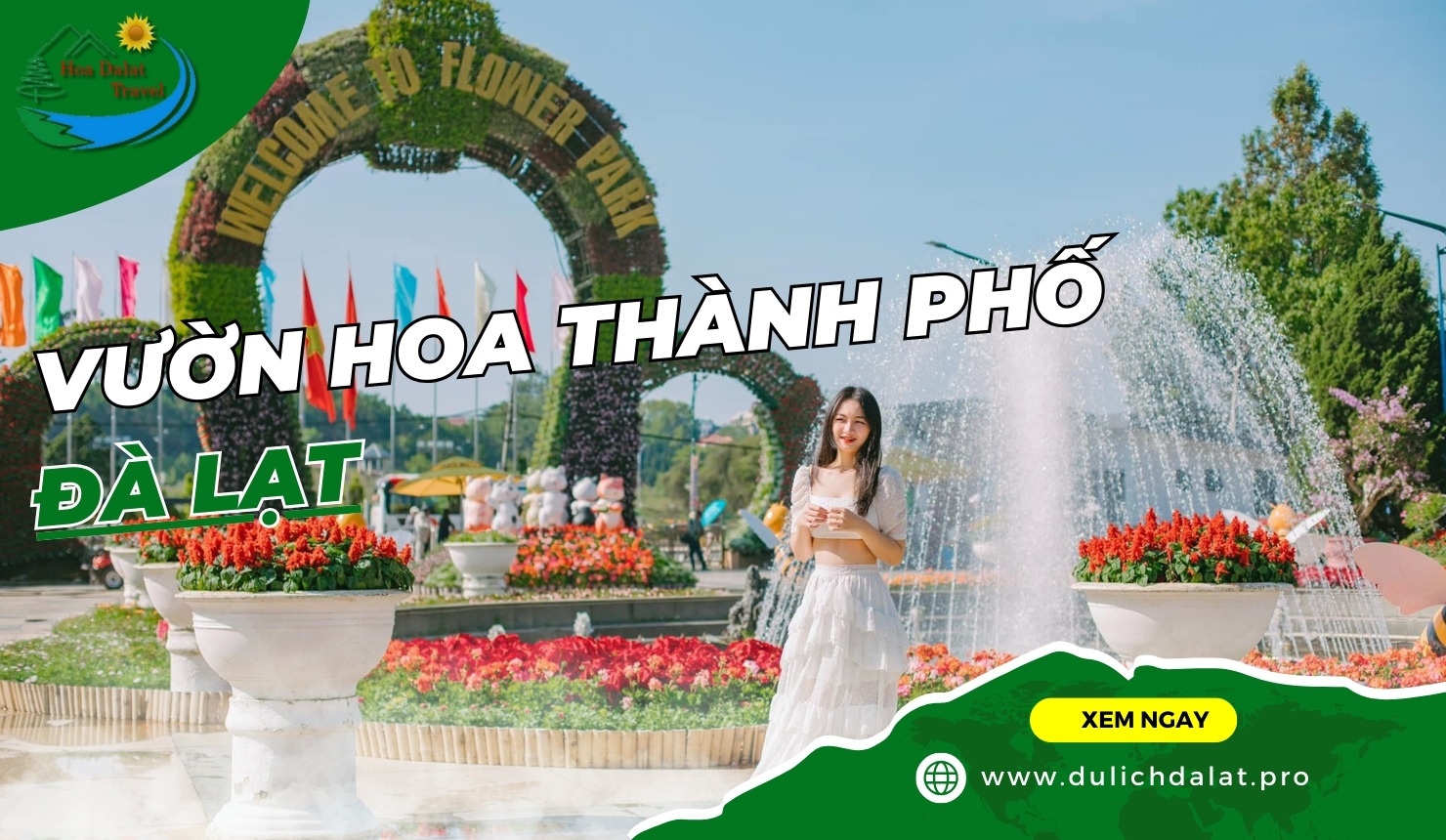 vườn hoa thành phố Đà Lạt
